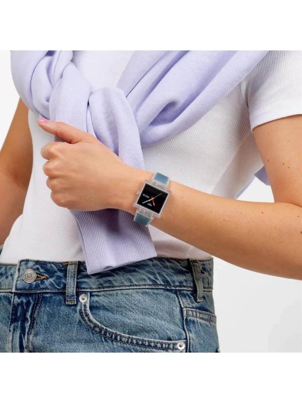 Unisex Black Casual Watch Bio-sourced Quartz Square Analog Stylish Wrist Watch